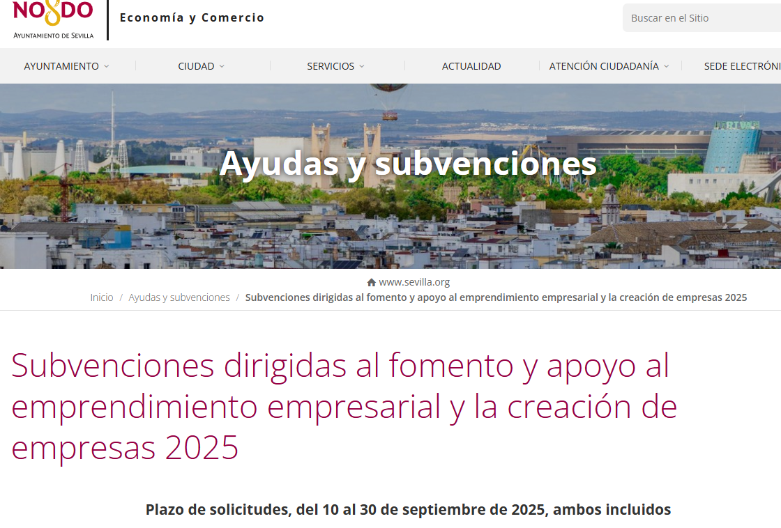 Convocatoria dirigida al fomento y apoyo al emprendimiento empresarial y la creación de empresas. Año 2025